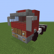 European Red Semi-Trailer Truck