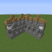 Medieval Detailed Wall Corner Segment 2